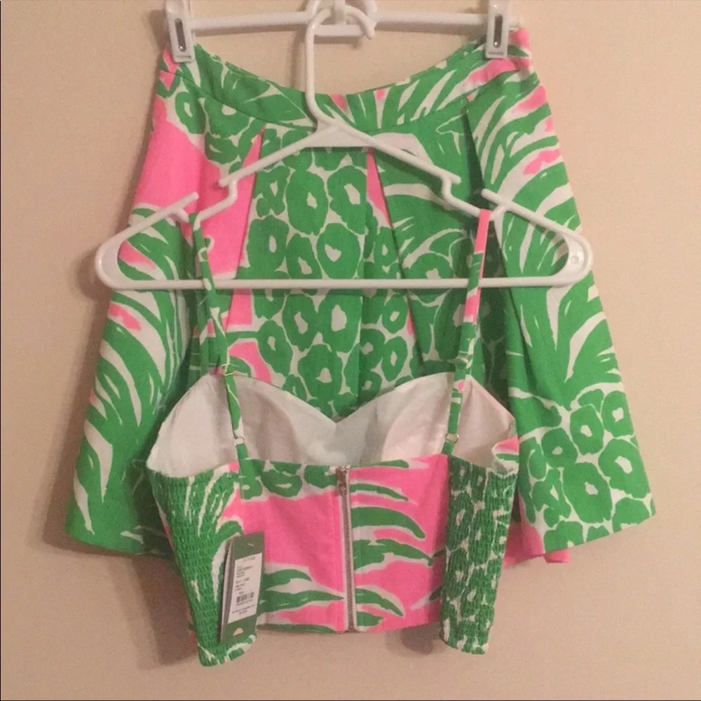 NWT HOLY GRAIL Lilly‎ Pulitzer Parfait Set in Flamenco Size:2 Crop top skirt